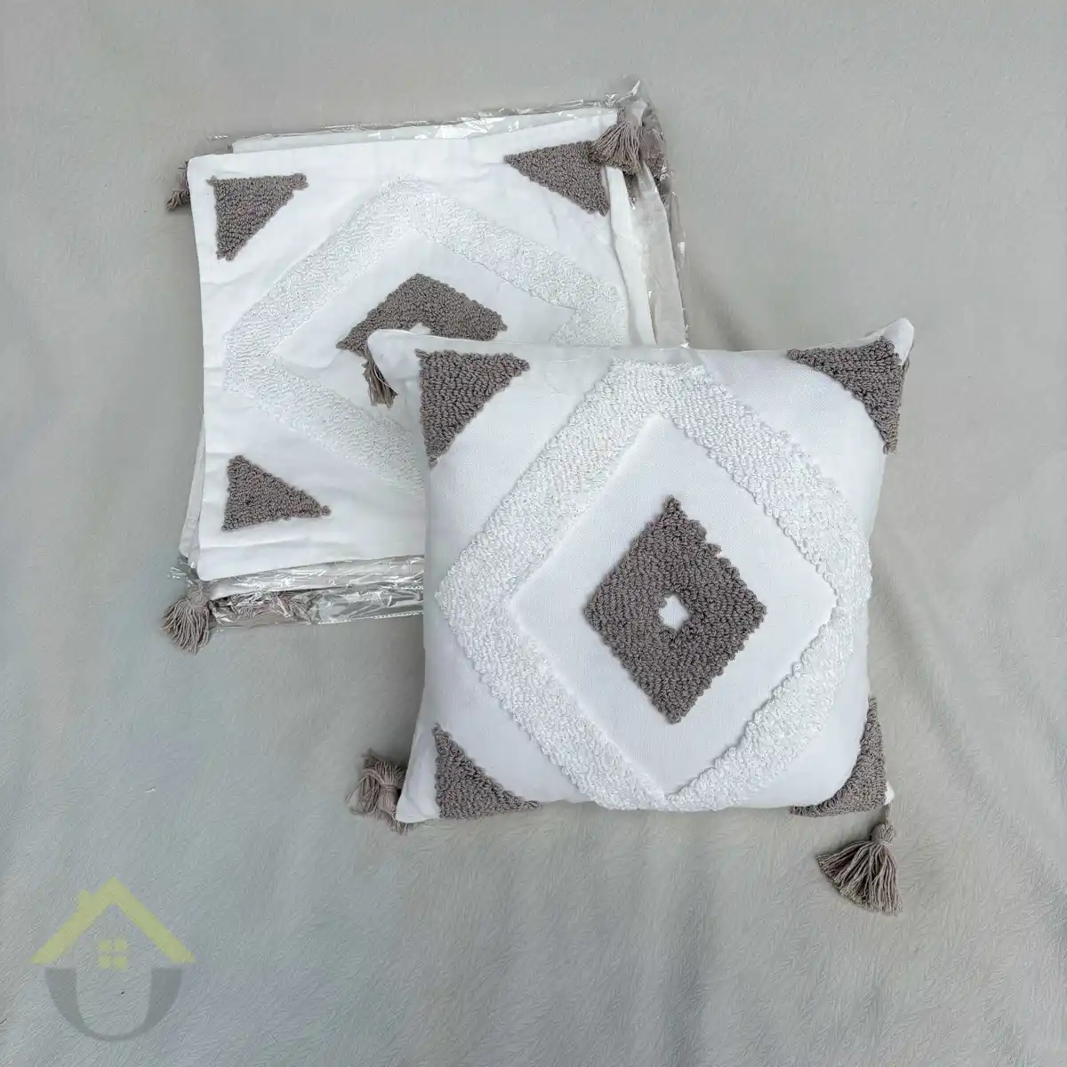 Bohemian Pillow Case - Grey Diamond