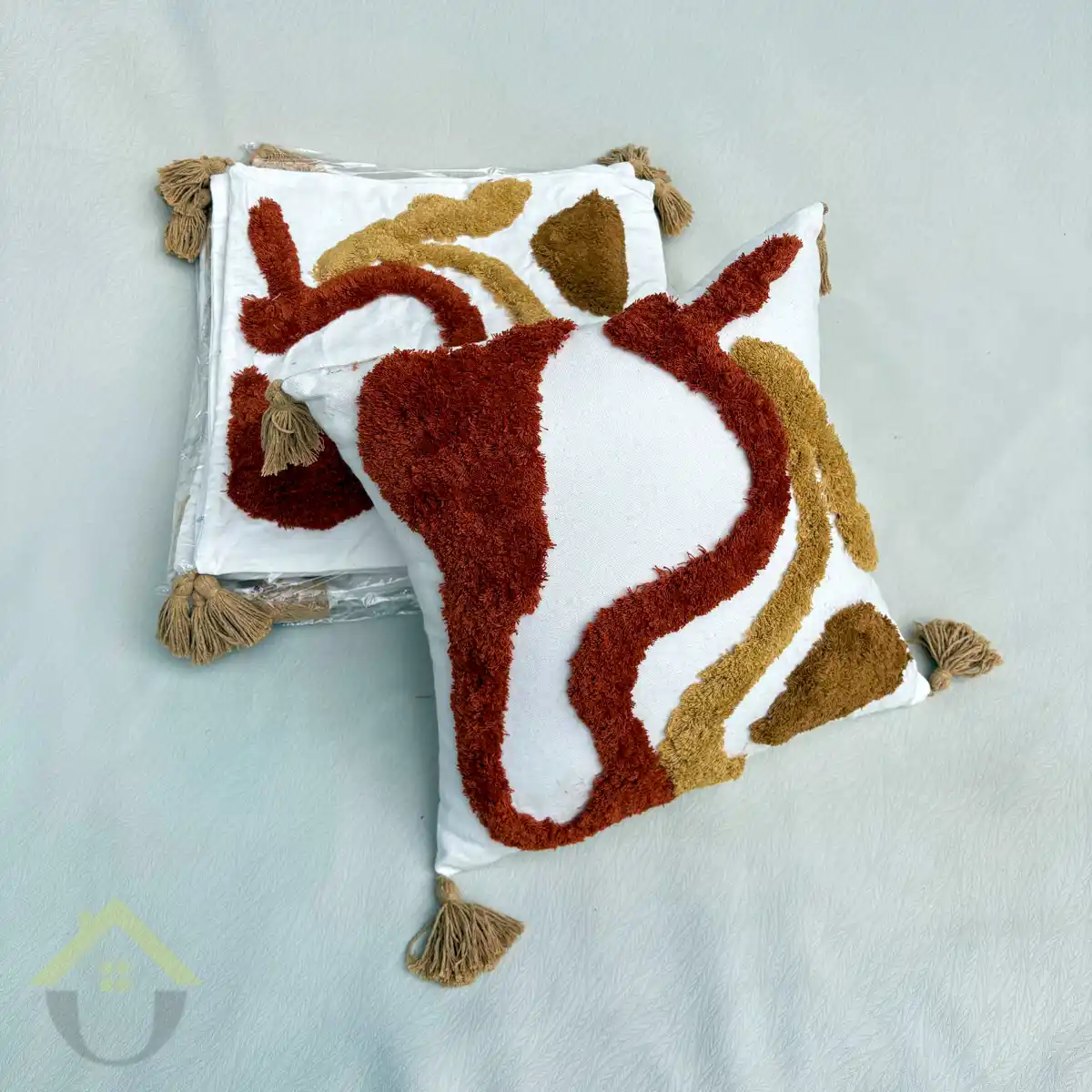 Bohemian Pillow Case - Maroon Gold Abstract